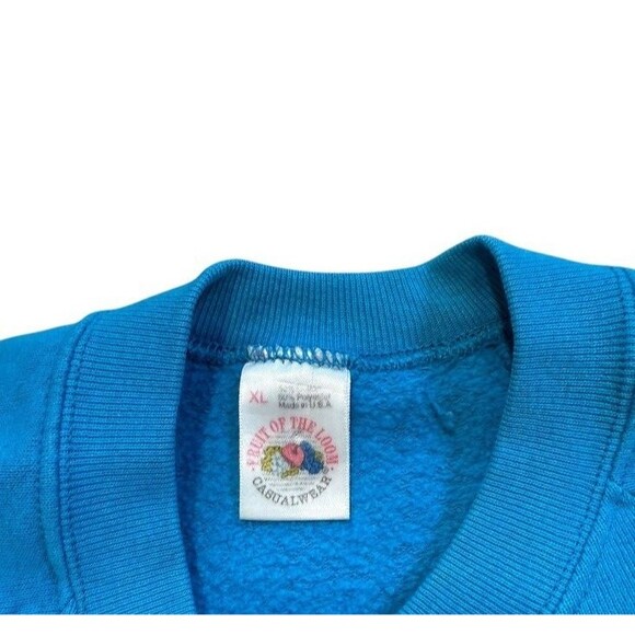 Vintage Fruit of the Loom Sweatshirt Women's Size XL Blank Crewneck Made in USA - Picture 2 of 6